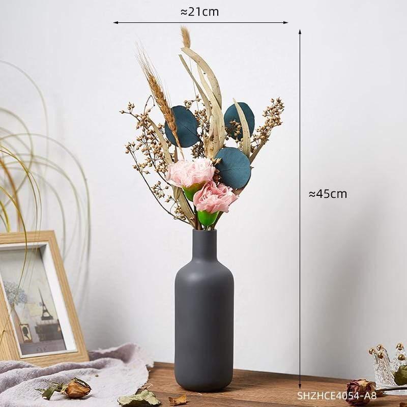 Handcrafted Stone Cuban Vases Set for Modern Home Decor