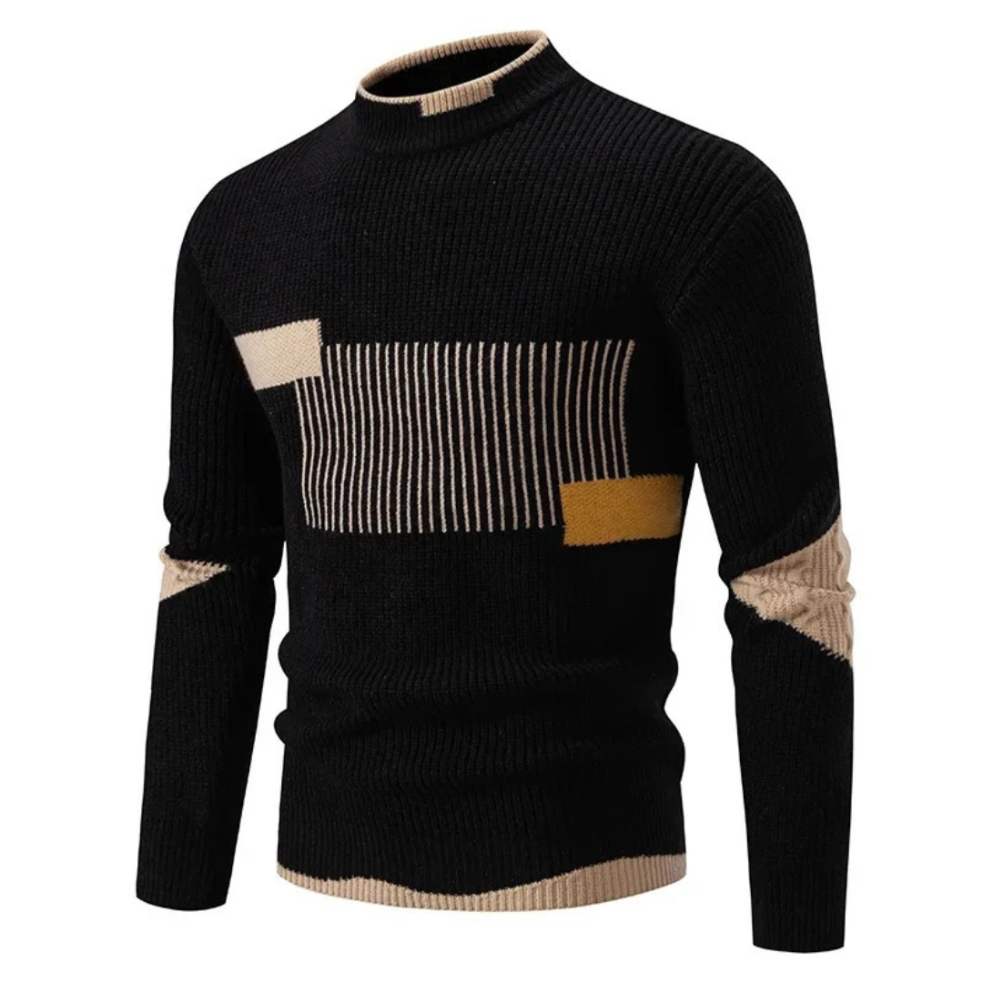 Modern Knitted Sweater for Men with Elegant Pattern