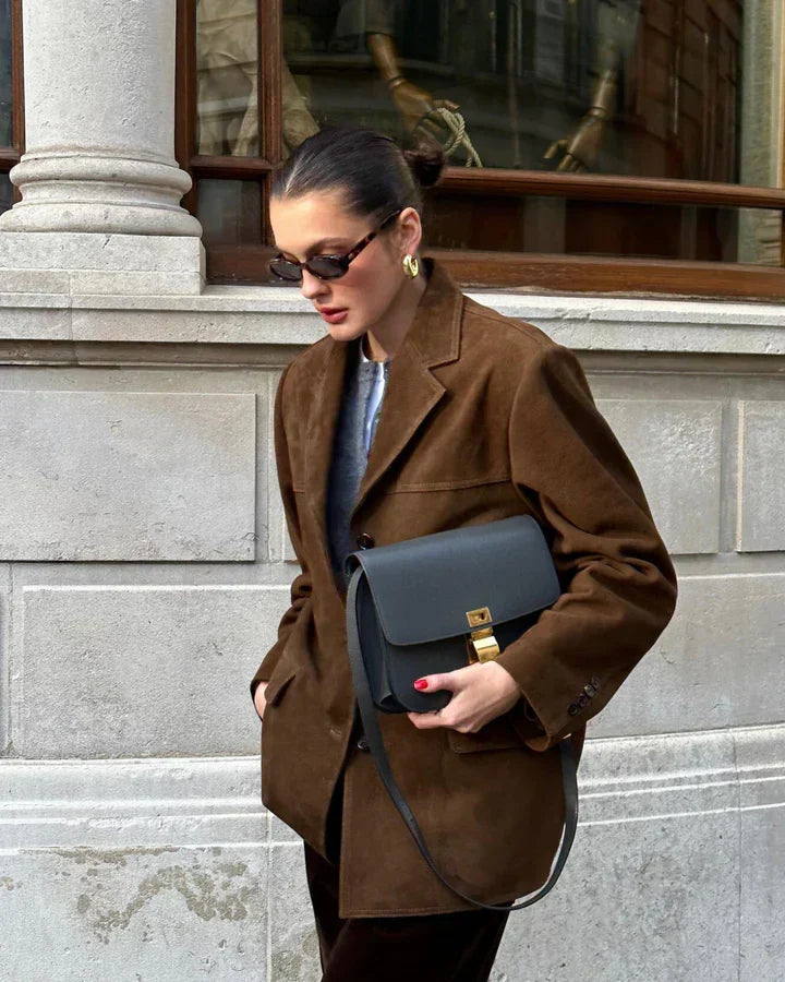 Classic Suede Blazer Jacket