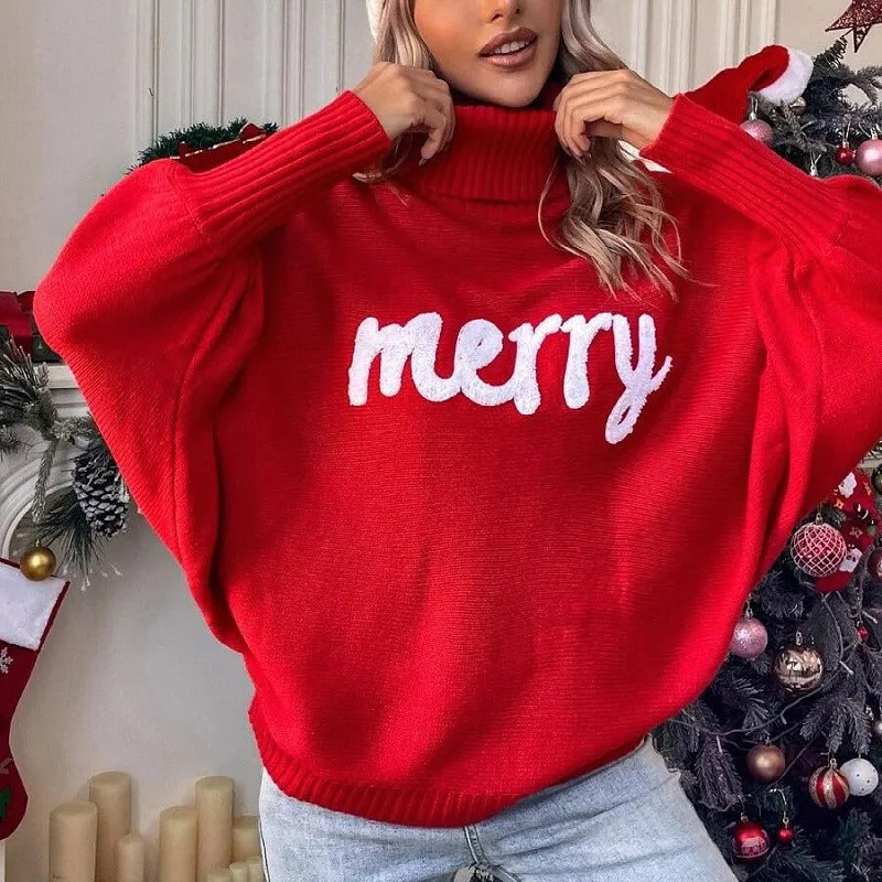 Cozy Christmas Snowflake Knit Sweater - Festive Winter Style