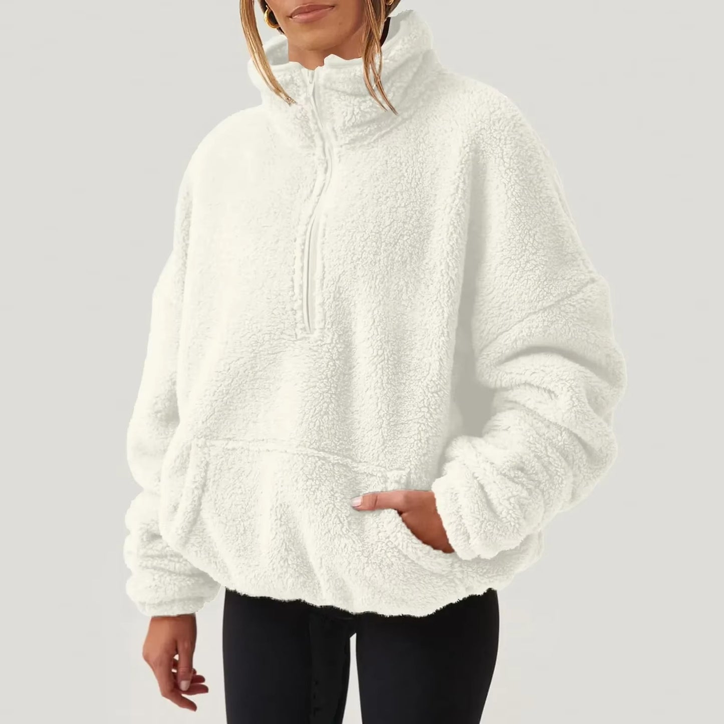 Women's Cozy Plush Half-Zip Fleece Pullover