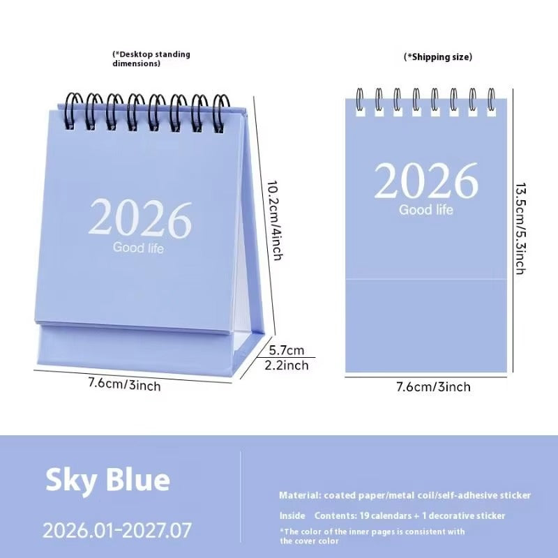 2026 Mini Desk Calendar | Morandi Color Standing Calendar
