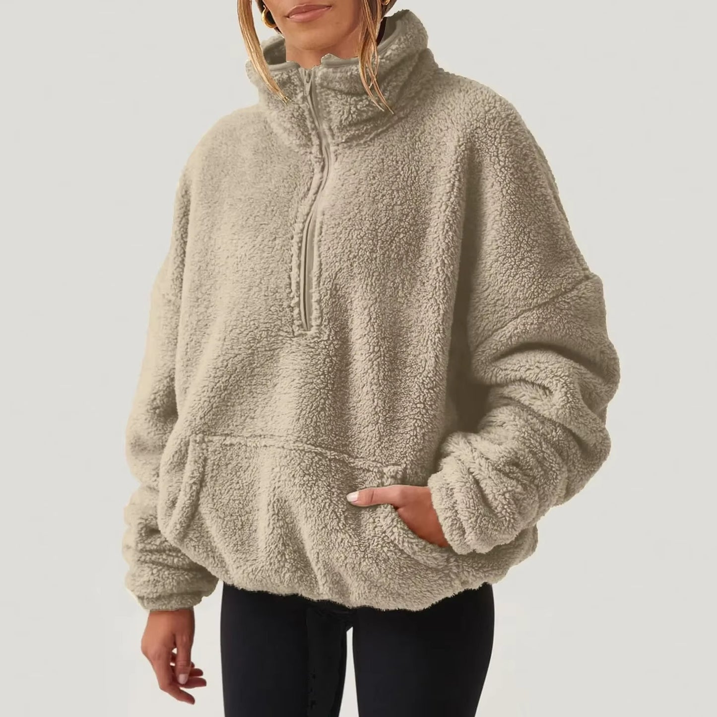 Women's Cozy Plush Half-Zip Fleece Pullover