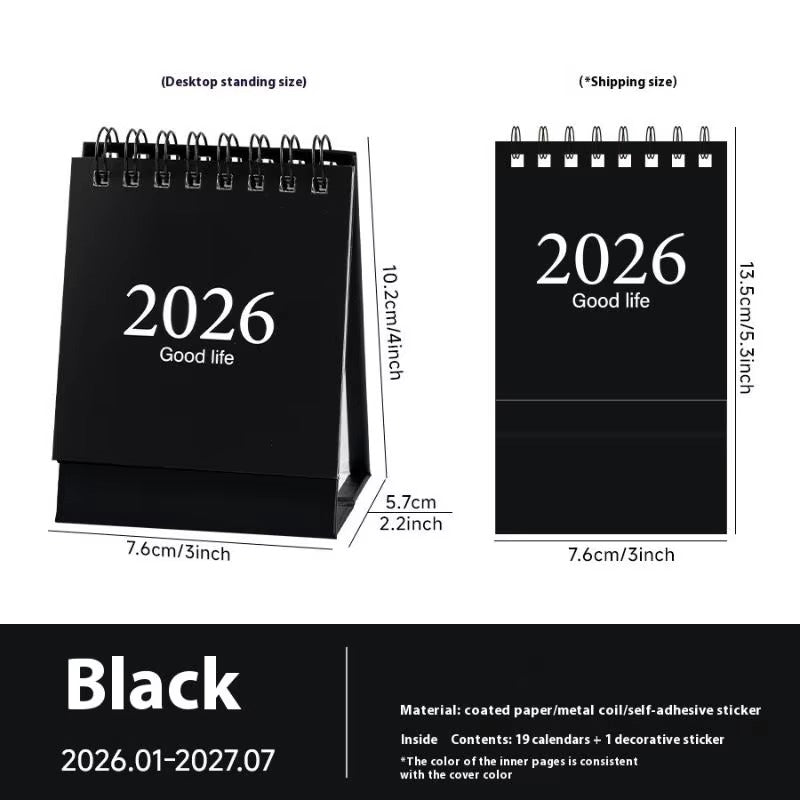 2026 Mini Desk Calendar | Morandi Color Standing Calendar