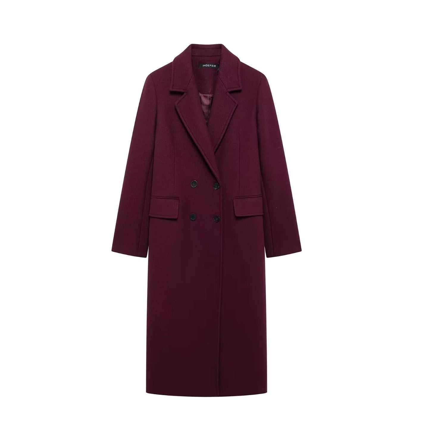 Double Breasted Long Sleeve Coat