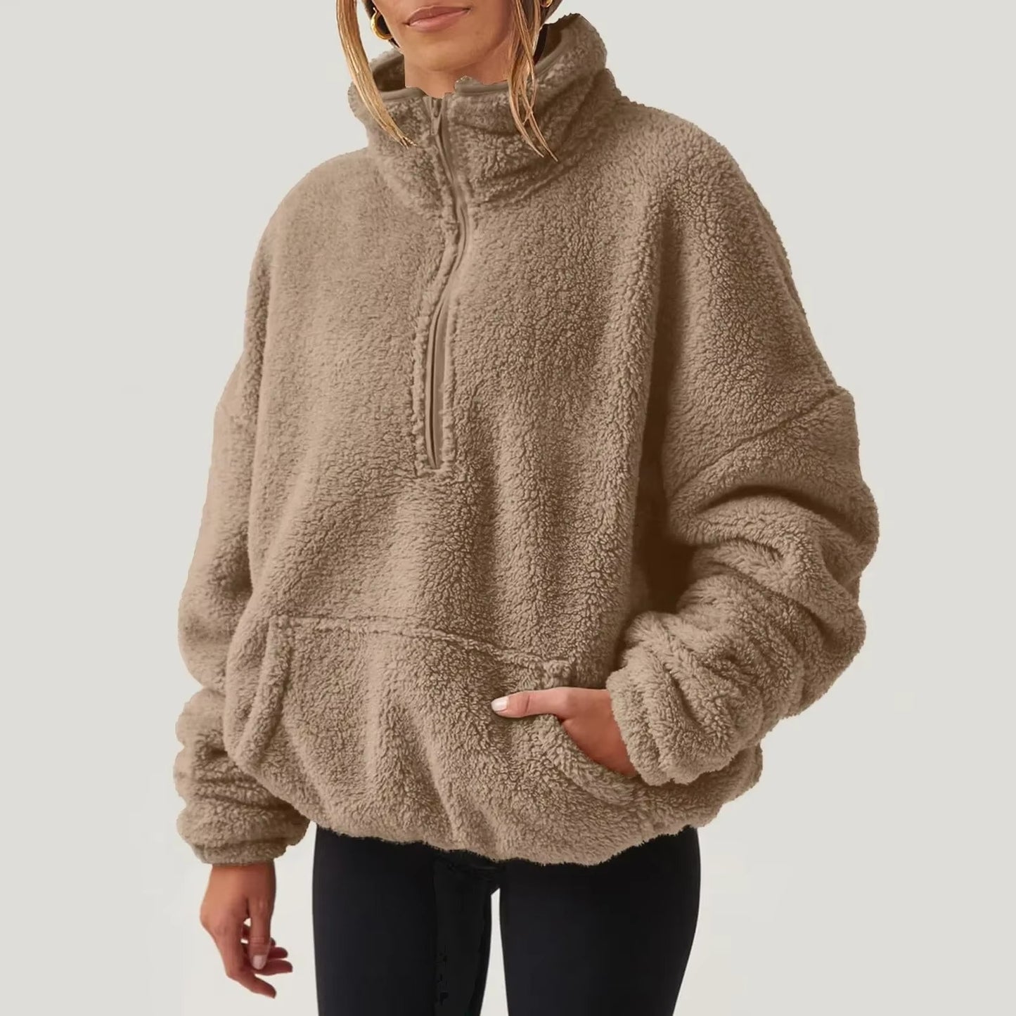 Women's Cozy Plush Half-Zip Fleece Pullover