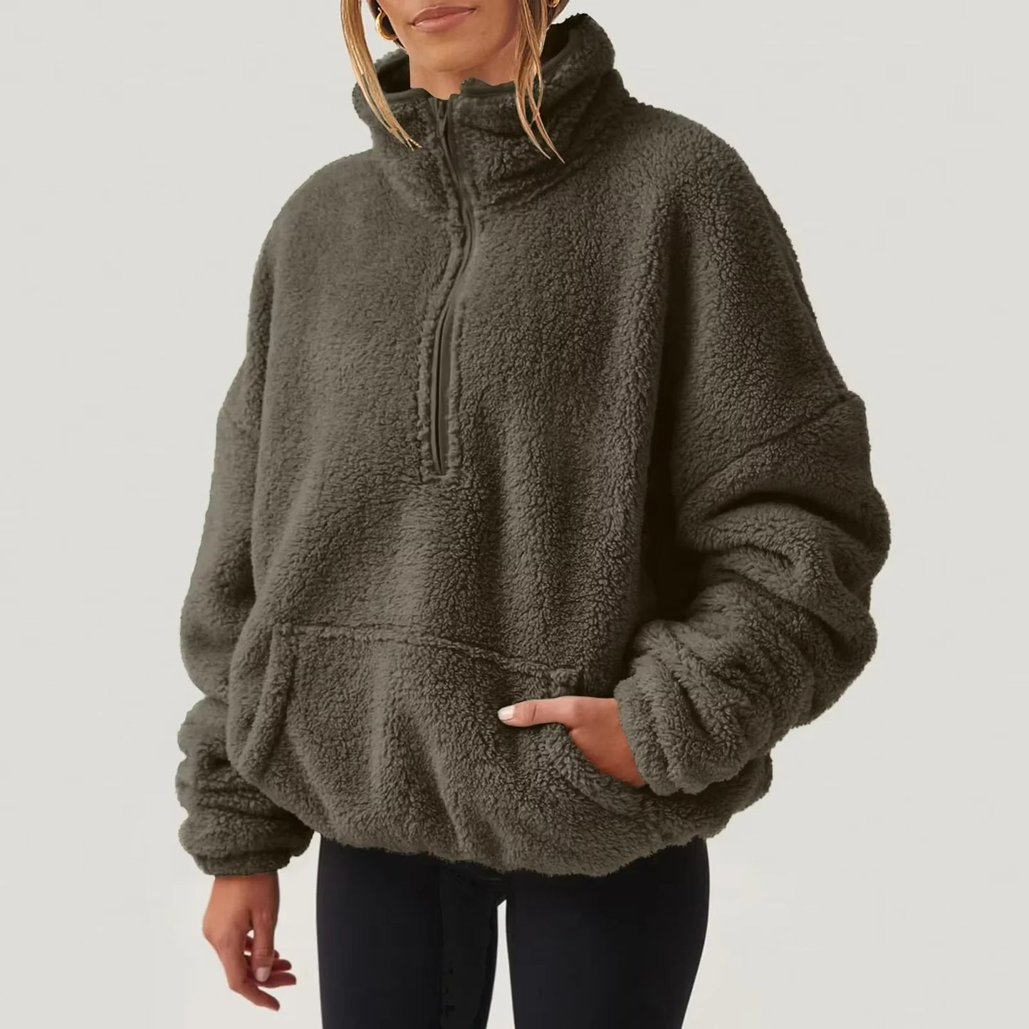 Women's Cozy Plush Half-Zip Fleece Pullover