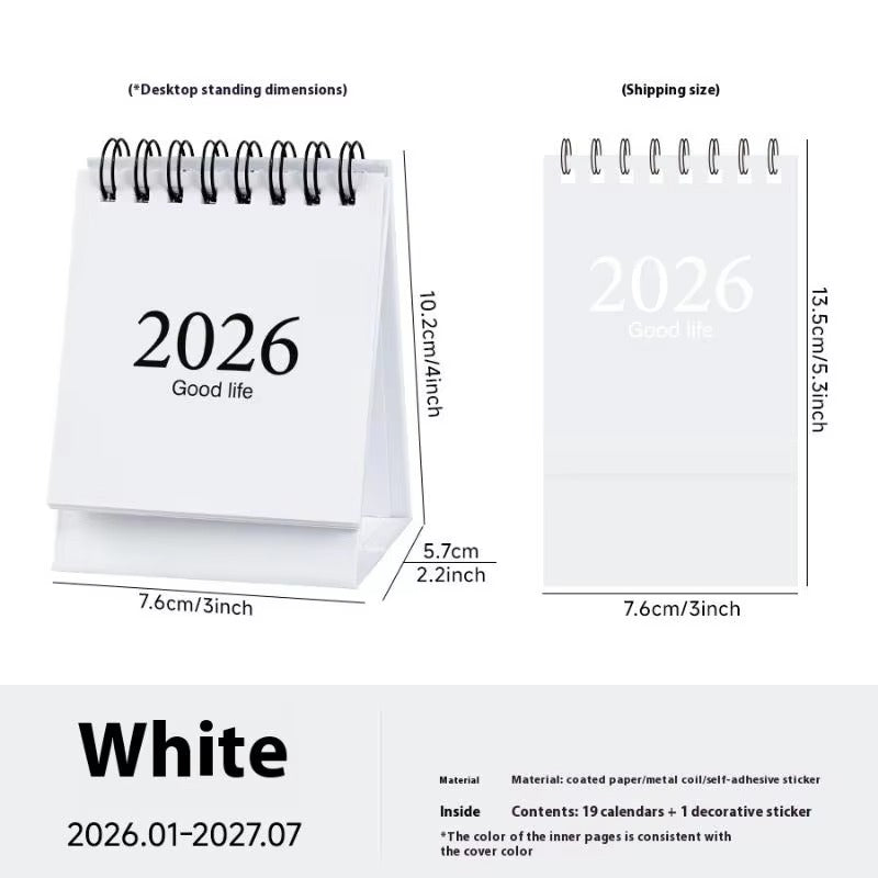 2026 Mini Desk Calendar | Morandi Color Standing Calendar