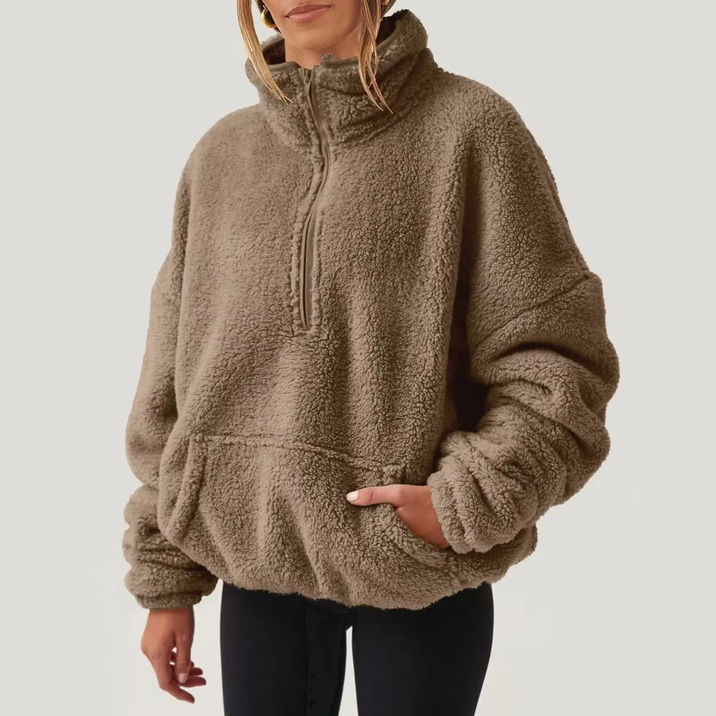 Women's Cozy Plush Half-Zip Fleece Pullover