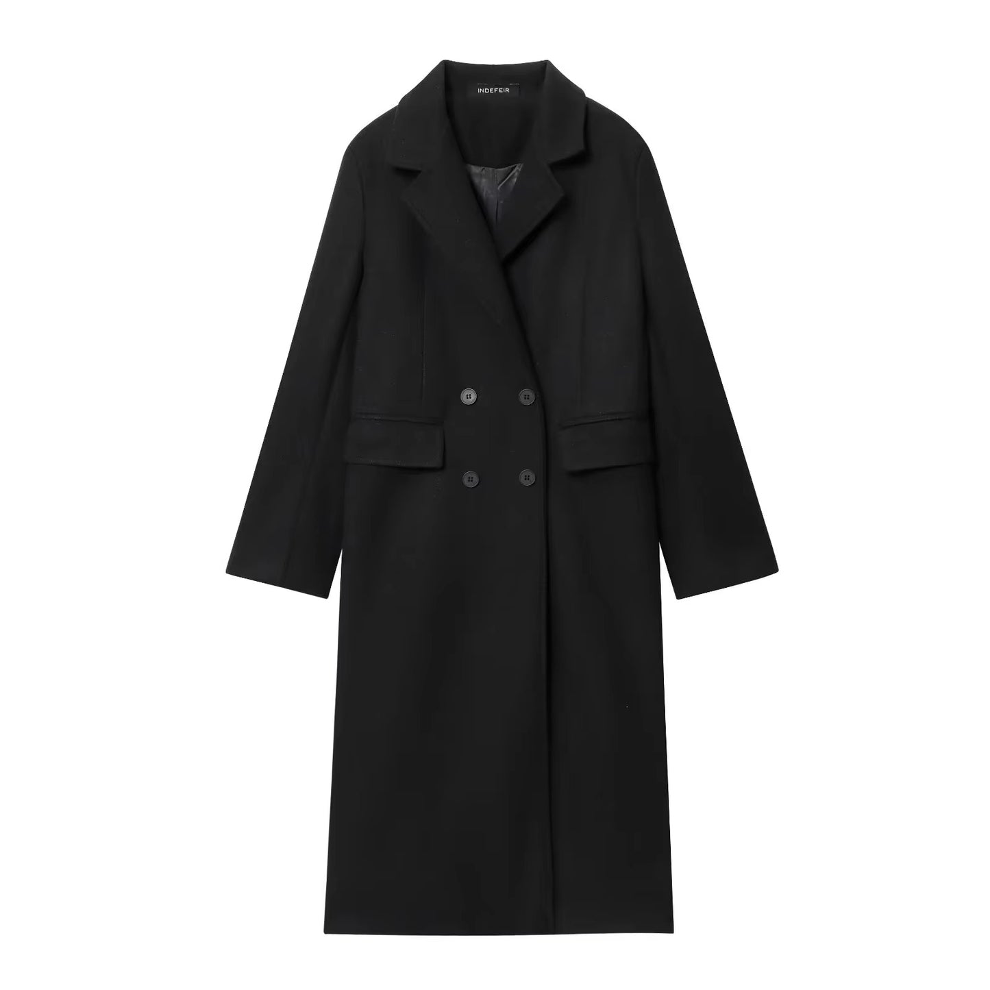 Double Breasted Long Sleeve Coat