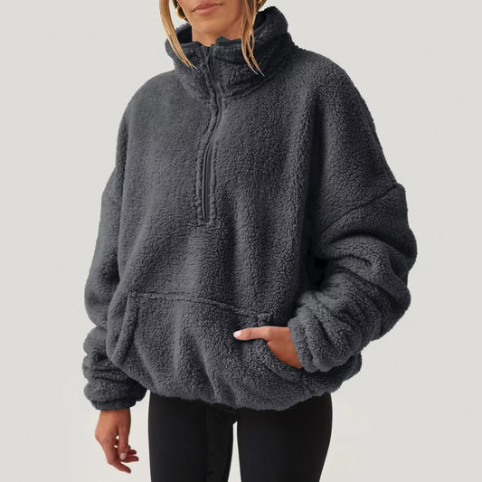 Women's Cozy Plush Half-Zip Fleece Pullover