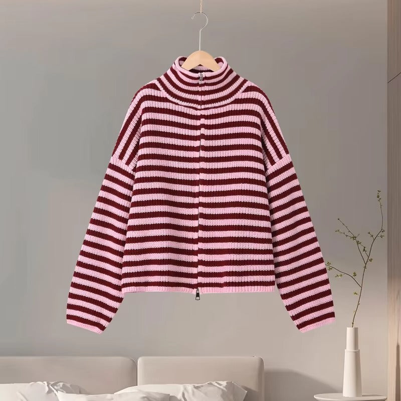 Luxury Wool Cashmere Zip Jacket