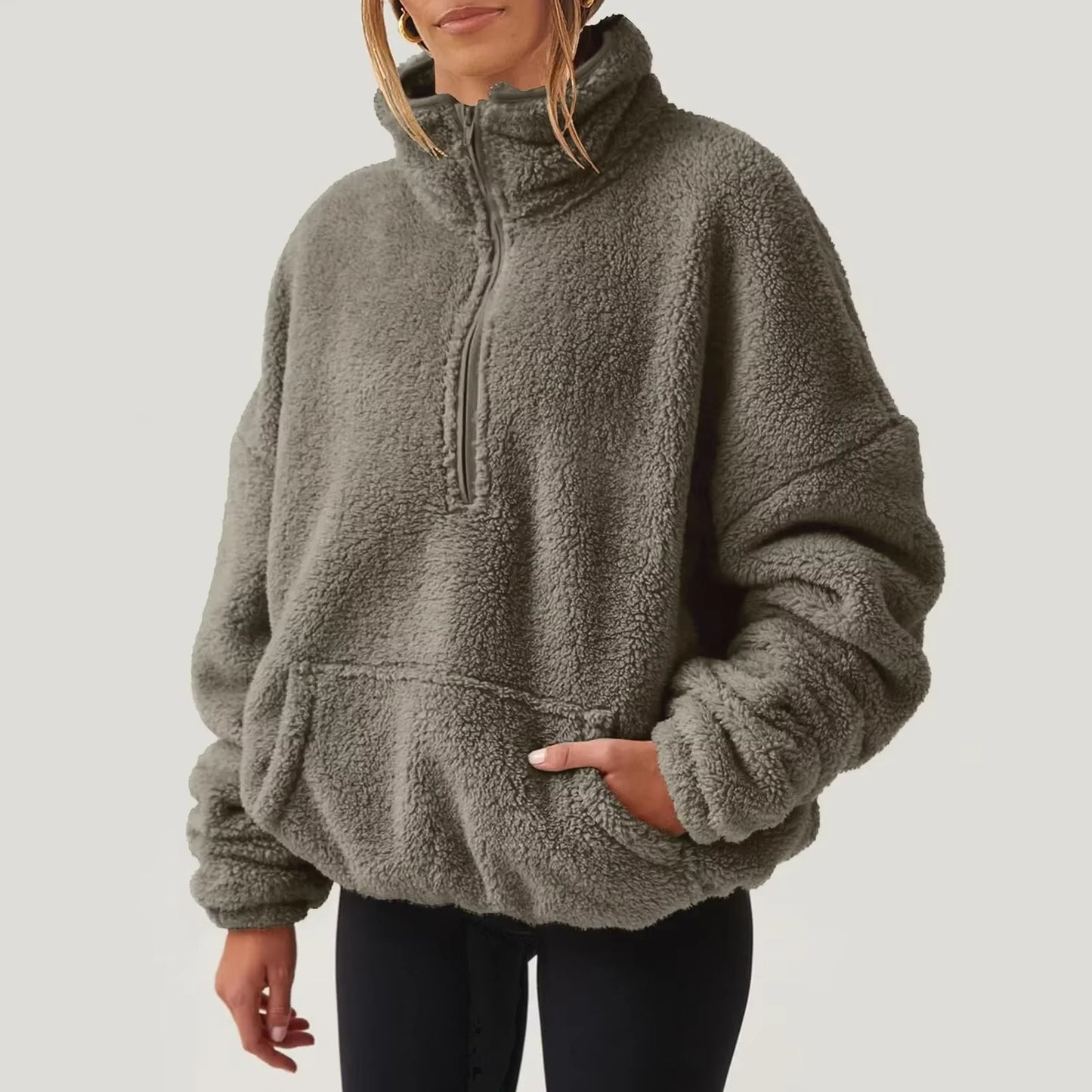 Women's Cozy Plush Half-Zip Fleece Pullover
