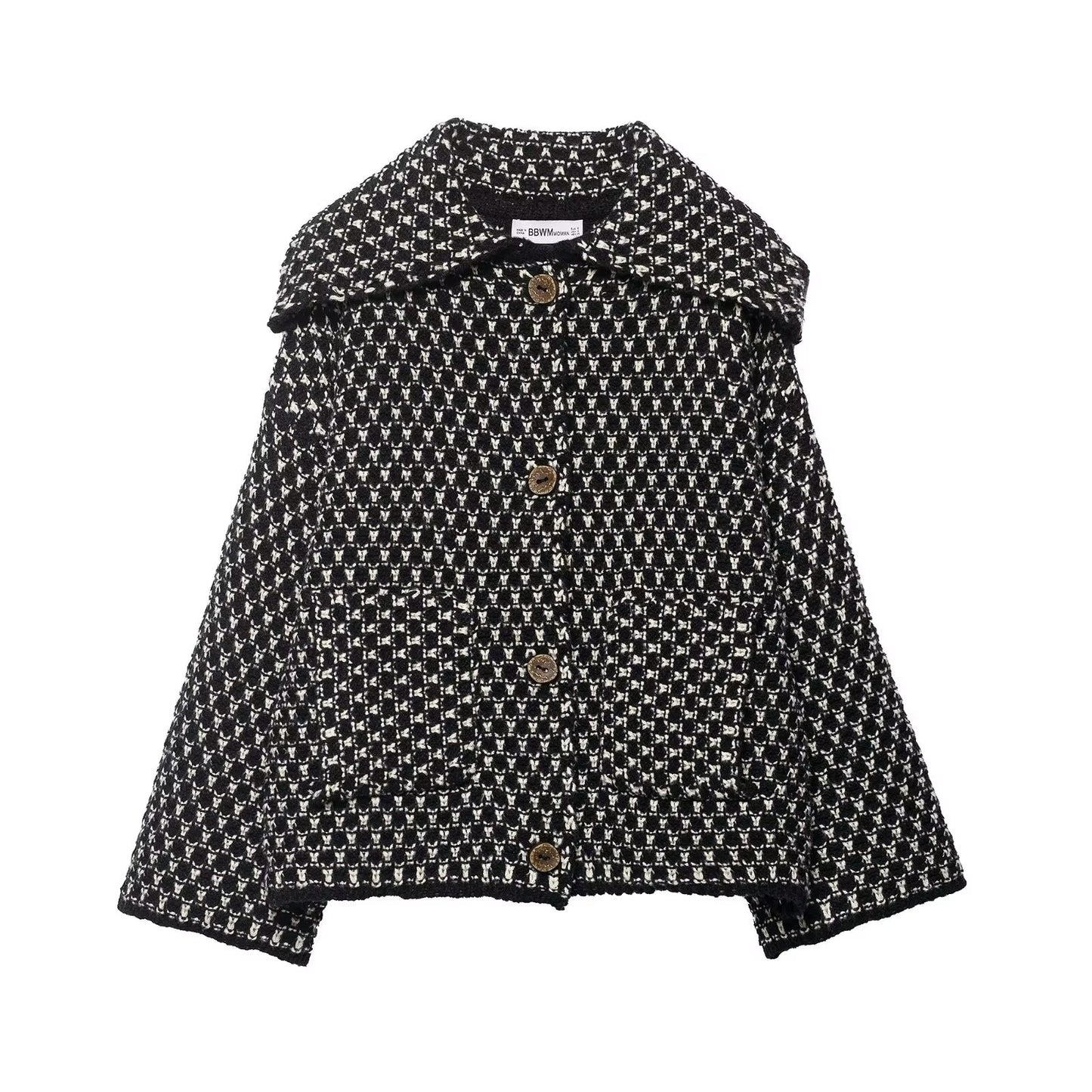 Women's Oversized Jacquard Knit Cardigan