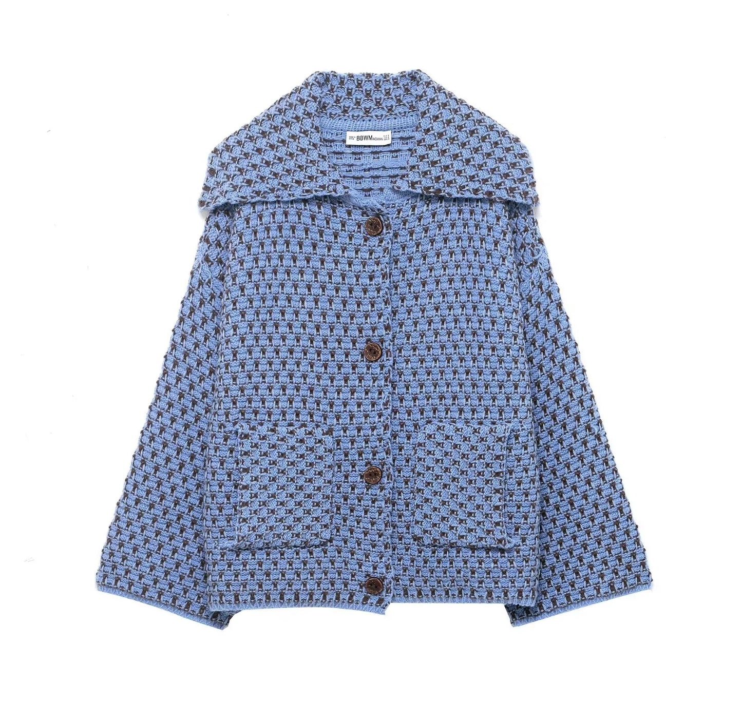 Women's Oversized Jacquard Knit Cardigan