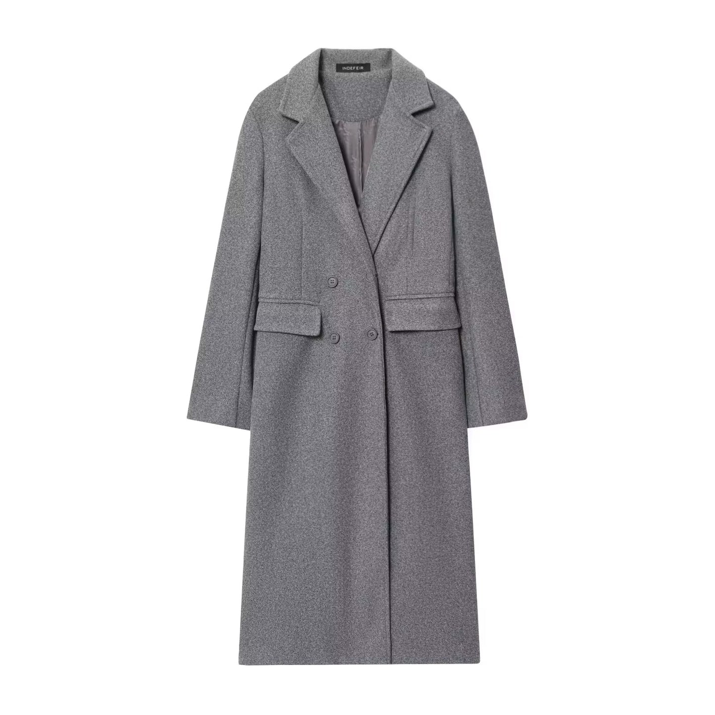 Double Breasted Long Sleeve Coat