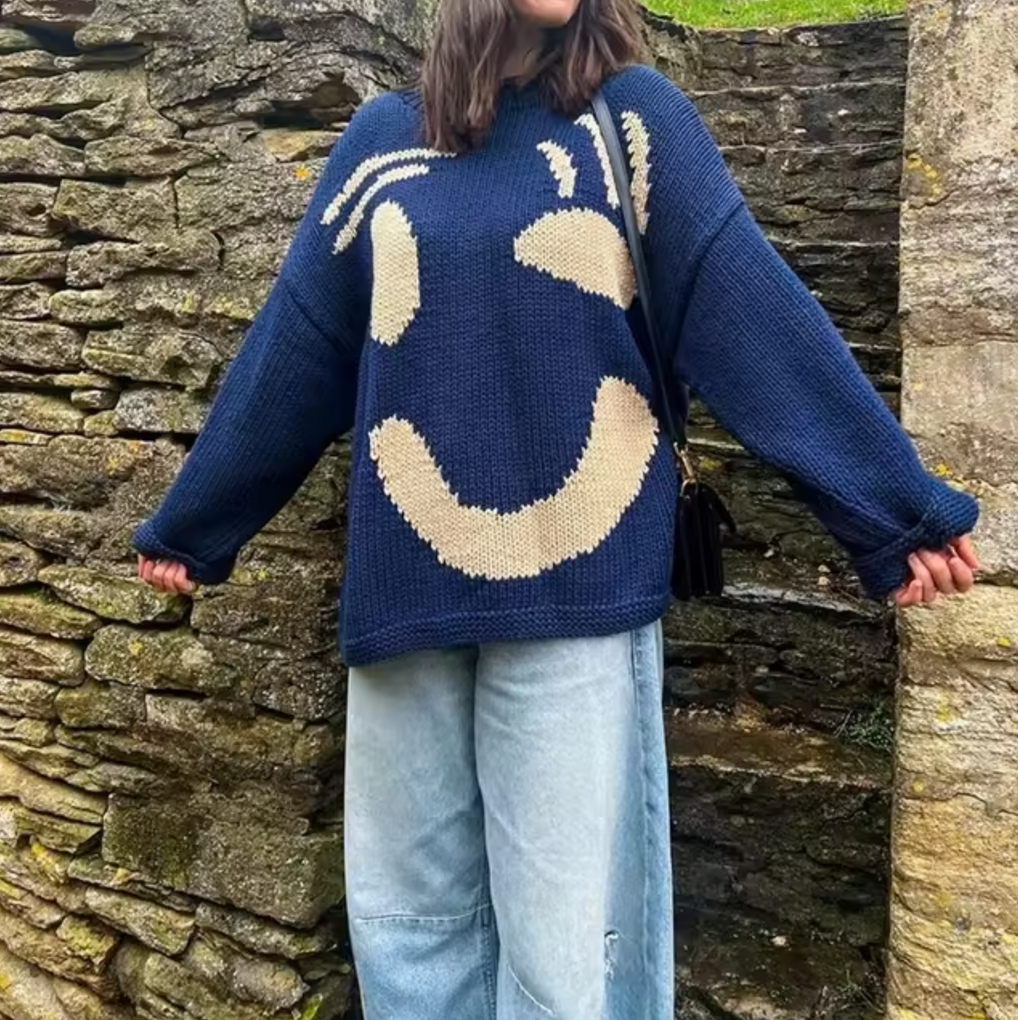 Cozy Oversized Cotton Knit Sweater